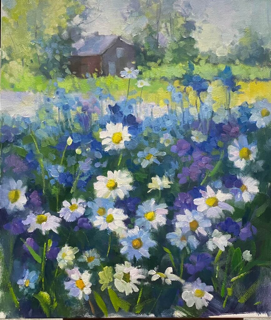 陳麗英《花田》(已售出)