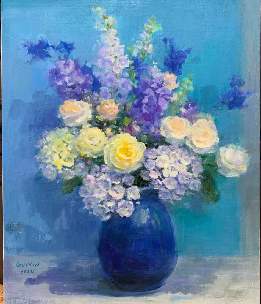 林桂英《瓶花》