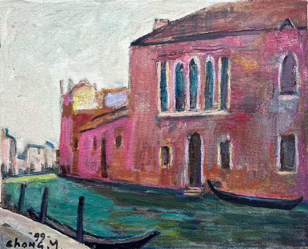 張義雄《威尼斯風景》