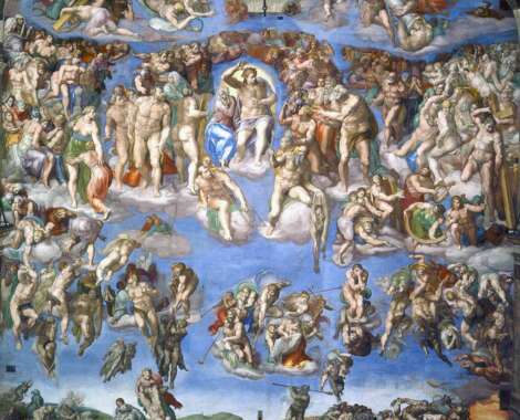 調整大小1-wikipedia維基百科西斯汀禮拜堂的《最後的審判》，一五三六_一五四一。
